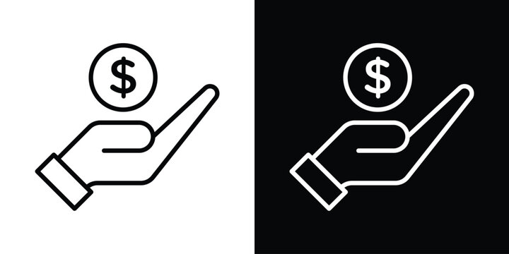 Hand holding money icon