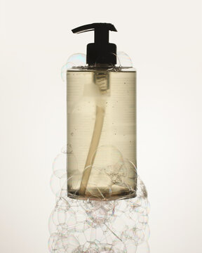 Transparent Shower Gel Bottle With Bubbles