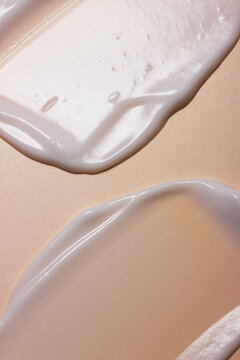 Macro View of Dual Cosmetic Cream Swatches