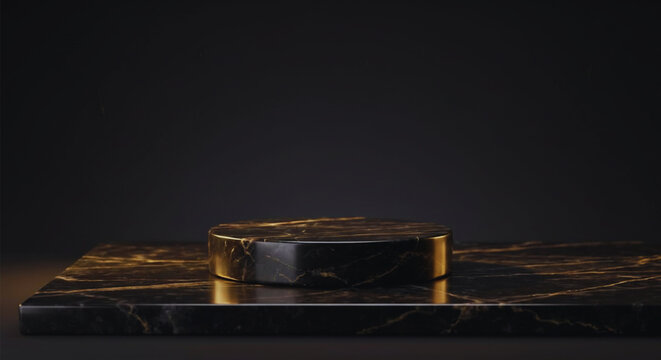 old box on black background