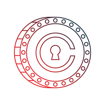 Cvc Coin icon with white background vector stock illustration