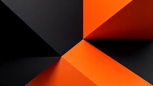 Abstract geometric pattern with orange and black