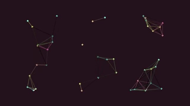 Dark space holds glowing patterns #