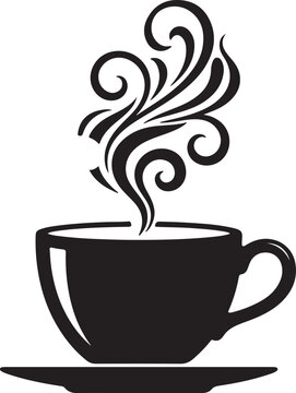 Coffee cup silhouette vector icon