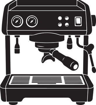 Espresso Machine Silhouette Vector