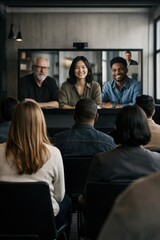 Fototapeta premium Virtual meeting with diverse professionals.