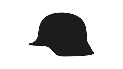 Fototapeta premium Military helmet silhouette on a white background simple vector graphic