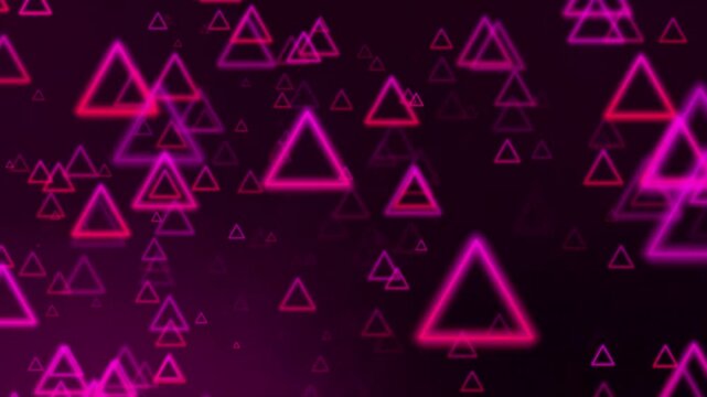 Abstract background of glowing pink triangles on a dark background.