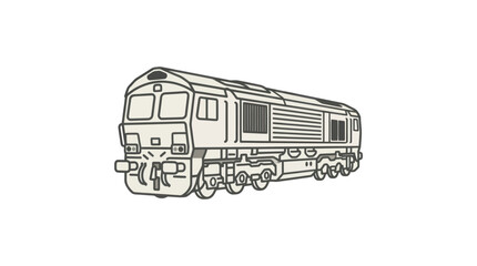 Vintage Diesel Locomotive Train Engine. © Wit