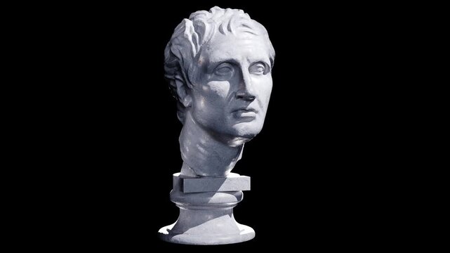 Sculpture of Menander 3D Render
