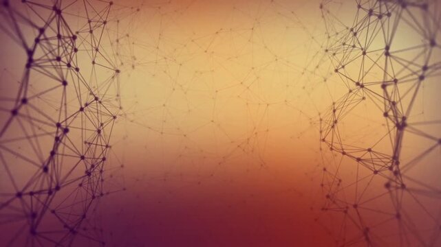 Abstract Plexus Network Connection Loop Background, Digital Geometric Points Lines Structure Motion Graphic, Technology Science Big Data Animation