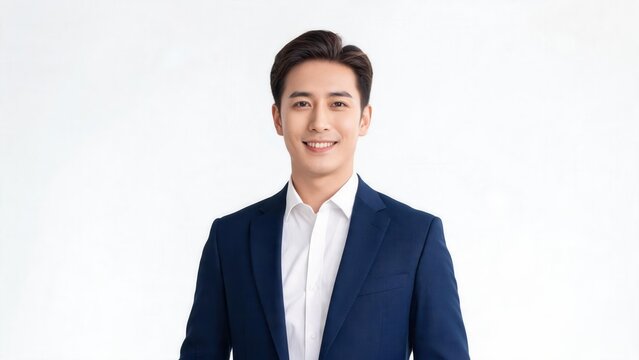 Man in blue suit smiling