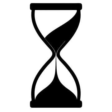 hourglass-silhouette-on-white-background 