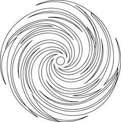 Fototapeta premium Abstract circular vortex design with spiral flowing lines in black and white abstract circular rotation centrifugal movement hypnotic geometric minimalist background