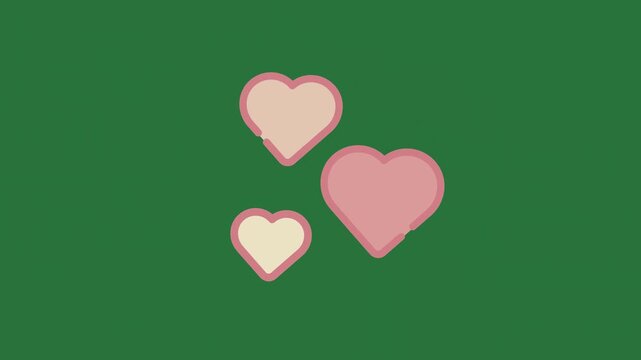 Two Pink Animated Green Screen Chroma Key Background