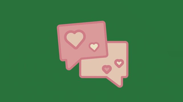 Two Pink Animated Green Screen Chroma Key Background