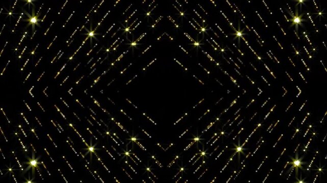 Starry light patterns create a mesmerizing effect on a black background, evoking a sense of cosmic wonder and abstract beauty