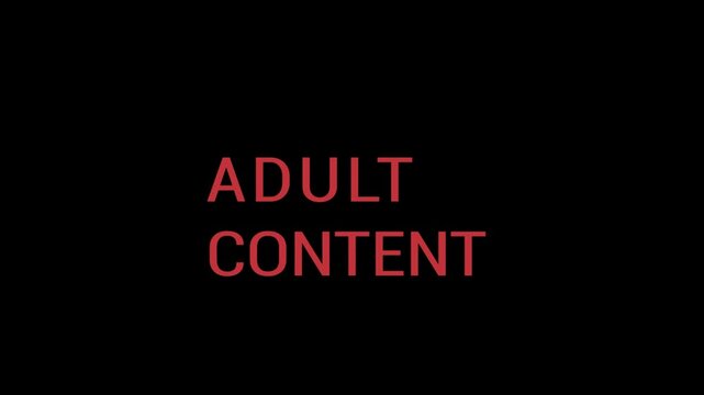 Animated Adult Content Age Restriction Badge 18+ with Alpha Channel