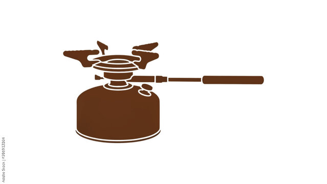 Brown hookah water pipe with smoke  hookah equipment