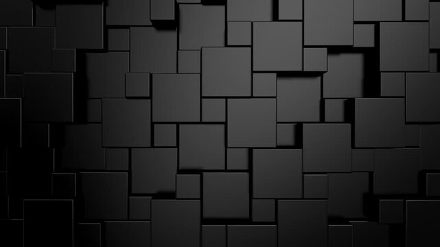 Background of Cubes. Abstract motion, loop, two color, 3d rendering, 4k resolution

