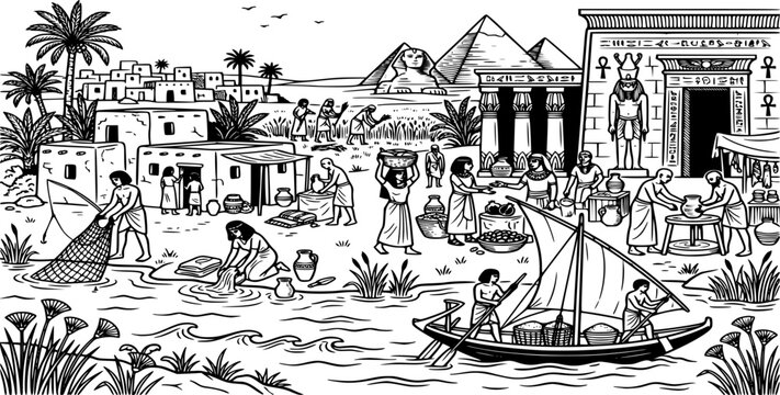 vintage drawing of a boat