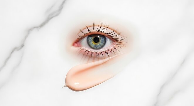 Closeup of a human eye looking.
