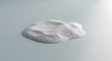 Naklejka premium Pile of white powder substance isolated.