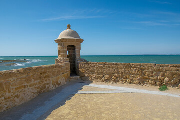Historic watchtower overlooking La Caleta, Cadiz, Spain © DFLC