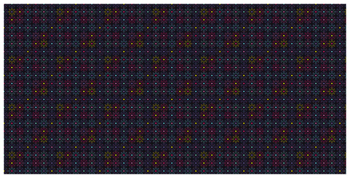 Luxury geometric pattern with gold star elements on dark background.