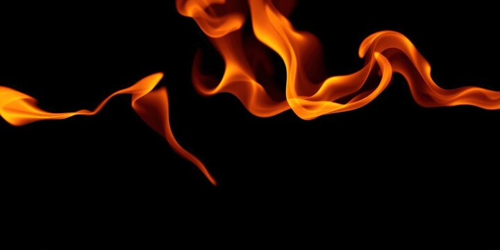 A graceful dance of flames against a backdrop of darkness. The fiery tendrils twist and turn, casting an ethereal glow.