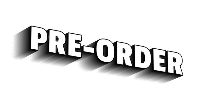 Pre order product 3d text animation for e commerce store sale event animation video banner marketing campaign