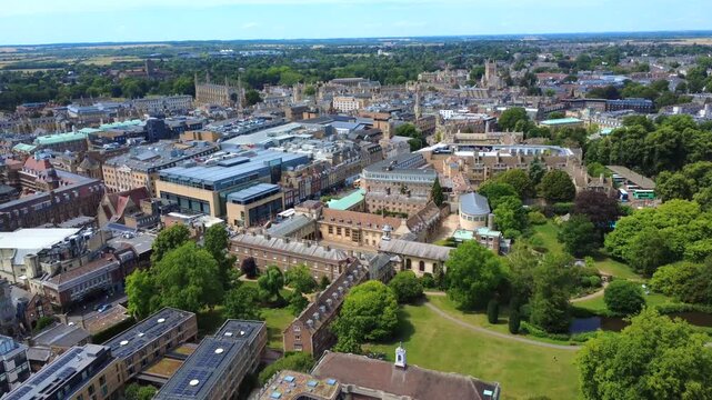 Emmanuel College Cambridge 4K Aerial Drone Footage
