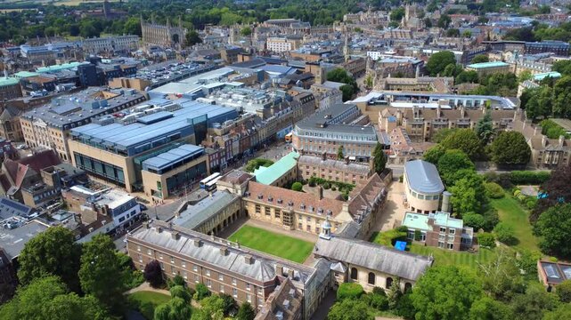 Emmanuel College Cambridge 4K Aerial Drone Footage