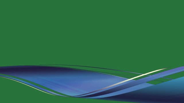 green border blue bow lines wave green screen animated chromakey colorful composition illustration layers scene design cartoonish creative