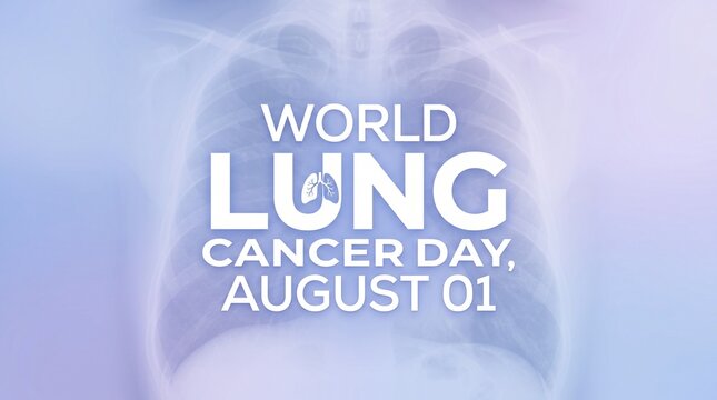 World Lung Cancer Day August 01 Medical Awareness Campaign Poster Background Graphic