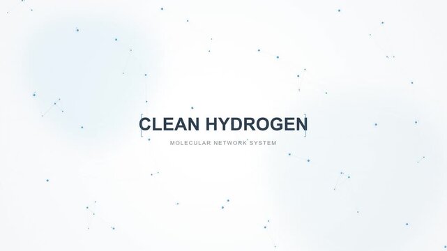 Hydrogen Molecule Structure Animation, Clean 3D Rendering