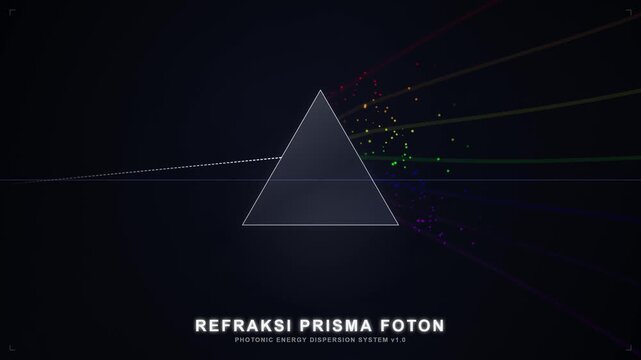 Refraction of light through a prism, optical phenomenon