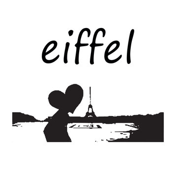 Eiffel tower icon. Isolated Vector illustration. Simplified design