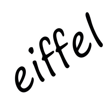 Eiffel tower icon. Isolated Vector illustration. Simplified design