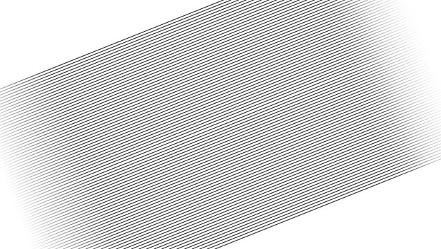 Abstract geometric pattern with diagonal parallel black lines creating a dynamic movement effect for modern design projects on transparent background