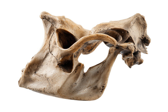 Harlan's ground sloth pelvis with wide ilium and deep acetabulum socket  isolated on white background, Clipping Path, png