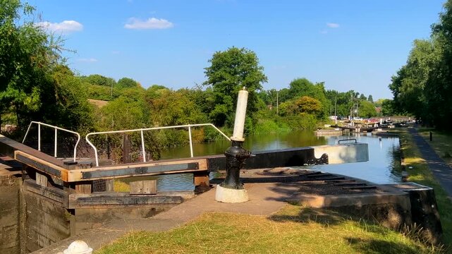 Grand Union Canal Hatton Locks Warwickshire England UK