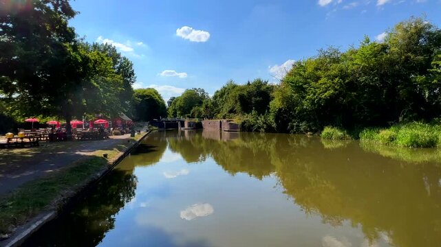 Grand Union Canal Hatton Locks Warwickshire England UK