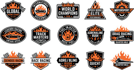 Professional Racing League and Motorsport Badge Collection © AbuHuraira