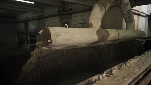 Fresh Cement Slurry for AAC Block Manufacturing Close Up