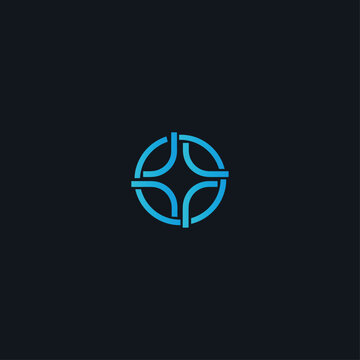 Orbital icon flat vector logo design
