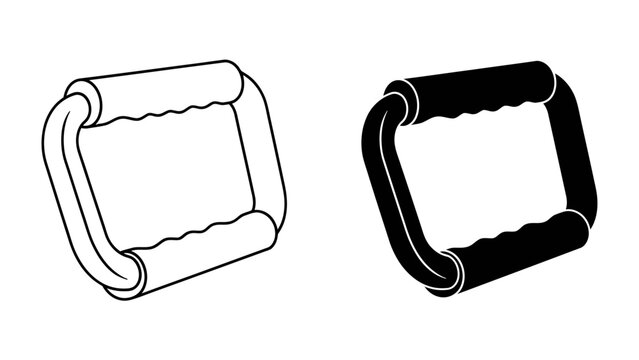 Push-up Handles in Outline and Solid Black: Two push-up handles, one rendered in a clean outline and the other as a solid black silhouette, are presented side-by-side.