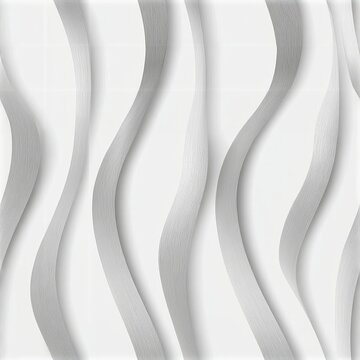 Abstract Geometric Vertical Wave Background Texture Featuring Glossy Silver and Gray Wavy Form Line.