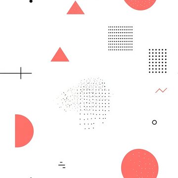 Abstract Geometric Seamless Pattern With Simple Flat Pastel Shapes Minimalist Modern Background
