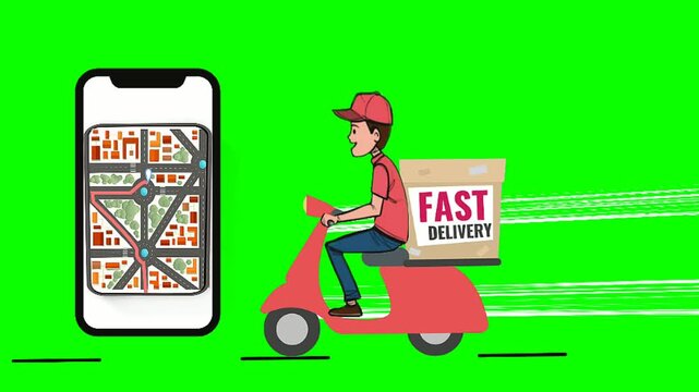 Fast Courier Express Delivery Service with Real Time GPS Map Tracking